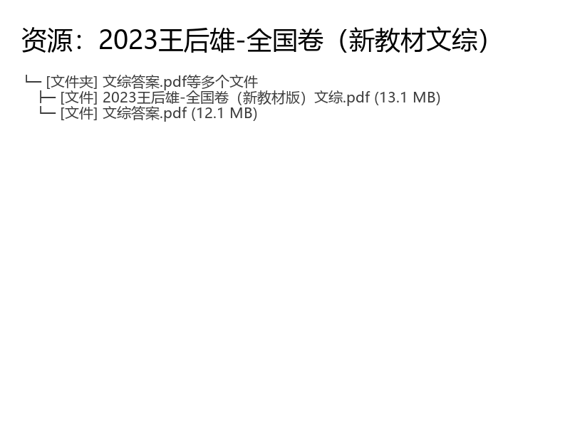 2023王后雄-全国卷(新教材文综)
