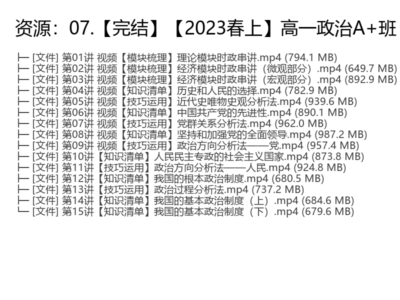 07.【完结】【2023春上】高一政治A+班 刘燊
